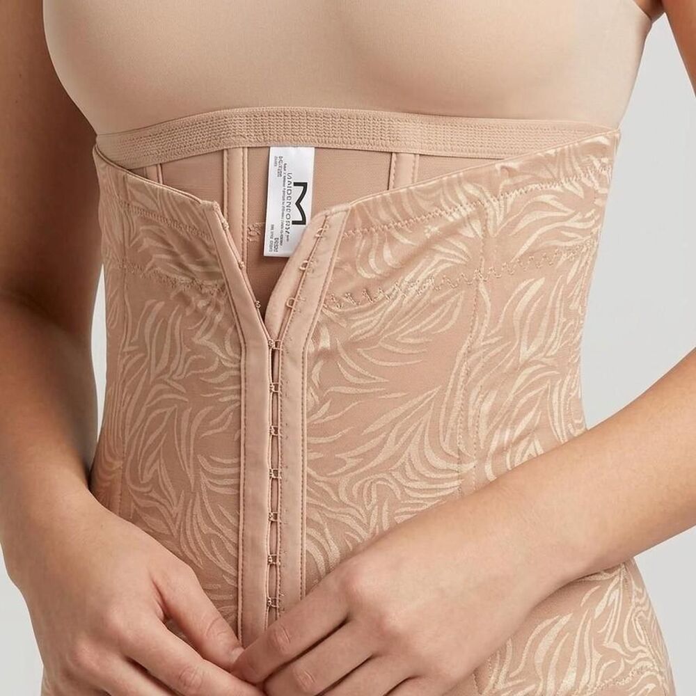 Maidenform Ultra Firm Corset Waist Trainer Cincher Nude Beige - Size 8/XL*
